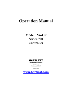 Model V6-CF Series 700 Controller