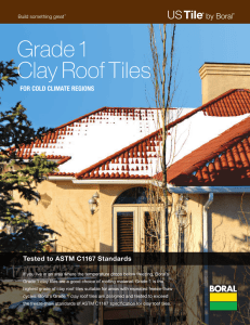 Grade 1 Clay Roof Tile for Cold Climate Regions