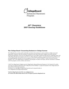 AP® Chemistry 2007 Scoring Guidelines - AP Central