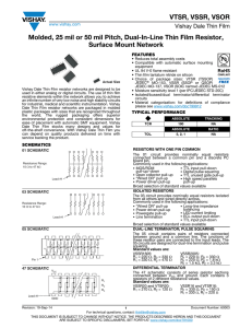 VTSR, VSSR, VSOR Molded, 25 mil or 50 mil Pitch, Dual-In