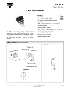 P16, PA16 Knob Potentiometer