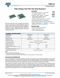 Vishay TNPV e3 Datasheet