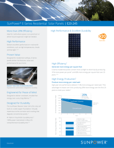 E-Series Residential Solar Panels
