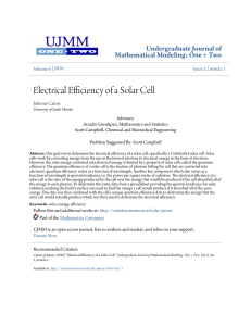 Electrical Efficiency of a Solar Cell - Scholar Commons