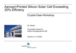 Fine Line Printed Silicon Solar Cells Exceeding 20