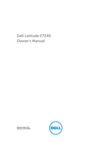 Dell Latitude E7240 Owner`s Manual - topics