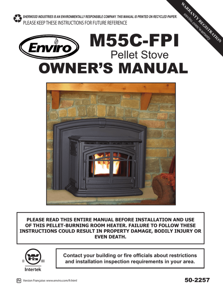 Manual Enviro, Enviro Gas Fireplace Fan Not Working