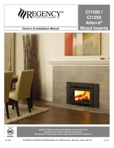 Owner`s Manual - Regency Fireplace Products