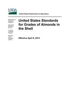 United States Standards for Grades of Almonds in the Shell