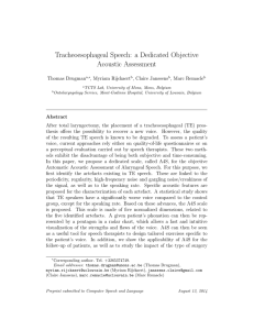 Tracheoesophageal Speech: a Dedicated Objective Acoustic