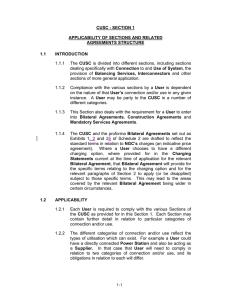 1-1 CUSC - SECTION 1 APPLICABILITY OF SECTIONS