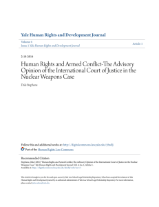 Human Rights and Armed Conflict-The Advisory Opinion of the