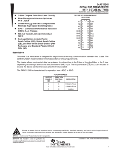 Octal Bus Transceiver With 3-State Outputs (Rev