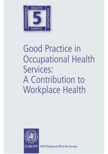 Good practice in occupational health services - WHO/Europe
