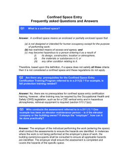 Confined space dissertation
