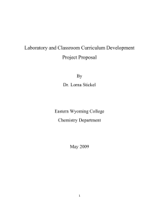 Laboratory and Classroom Curriculum Development Project Proposal