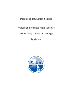 Worcester Technical High School Innovation Plan