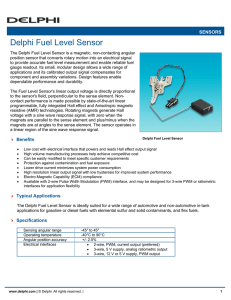 Delphi Fuel Level Sensor