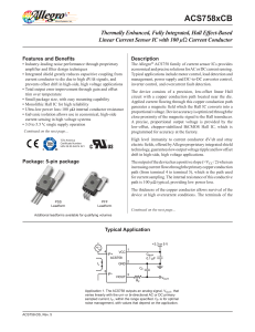 Thermally Enhanced, Fully Integrated, Hall Effect