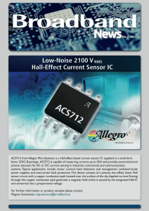 NewsNo 2-2011 ACS712 from Allegro MicroSystems is a Hall