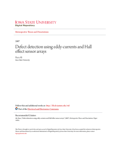 Defect detection using eddy-currents and Hall effect sensor arrays