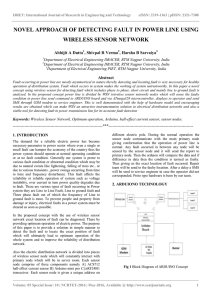 novel approach of detecting fault in power line