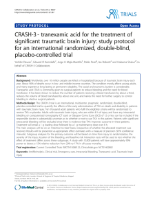 CRASH-3 - tranexamic acid for the treatment of significant traumatic