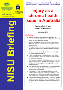 Injury as a chronic health issue in Australia