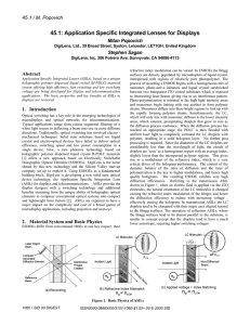 Application-Specific Integrated Lenses for Displays