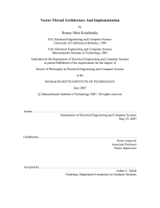 Vector-Thread Architecture And Implementation - Scale