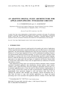 an adaptive digital fuzzy architecture for application