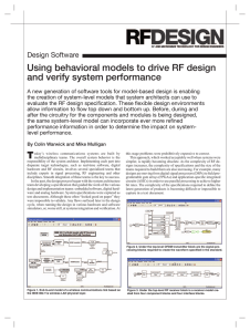 Using Behavioral Models to Drive RF Design and