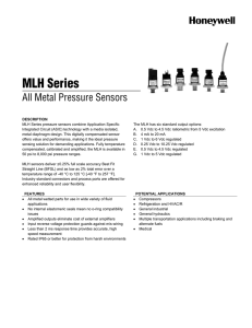DESCRIPTION MLH Series pressure sensors combine Application