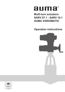 Multi-turn actuators SARV 07.1 - SARV 10.1 AUMA VARIOMATIC