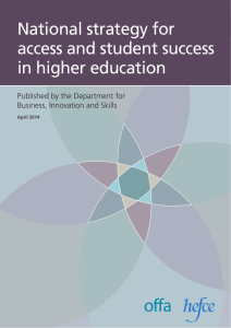 National strategy for access and student success in higher