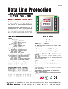 DLP-10H • 20H • 30H - Sentinel Power Inc.