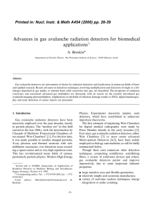 Advances in gas avalanche radiation detectors for biomedical