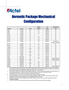 Hermetic Package Mechanical Configuration