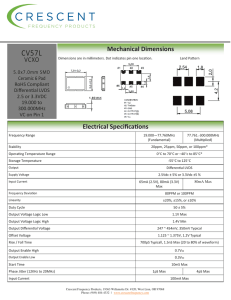 Mechanical Dimensions VCXO lec ical ecifica ons
