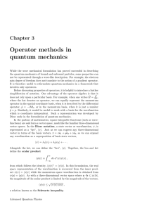 Operator methods in quantum mechanics