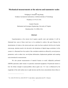 Mechanical measurements at the micron and nanometer scales