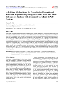 A Reliable Methodology for Quantitative Extraction of Fruit and