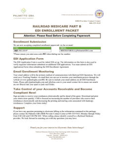 Railroad Medicare EDI Enrollment Packet