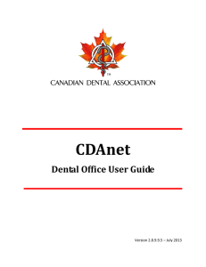 Dental Office User Guide - Canadian Dental Association