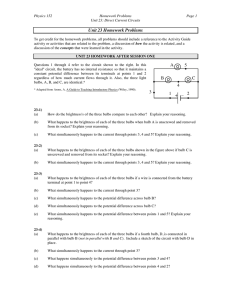 Unit 23 Homework Problems A + – 1 2 4 5 C B 3