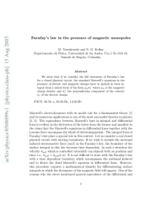 Faraday`s law in the presence of magnetic monopoles