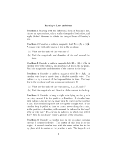 Faraday`s Law problems Problem 1 Starting with the differential form