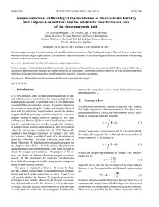 Simple deductions of the integral representations of the relativistic