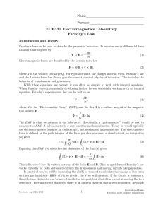 ECE331 Electromagnetics Laboratory Faraday`s Law