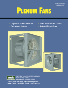 Plenum Fans - New York Blower Company